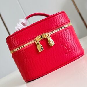 Louis Vuitton Pink Epi Leather Mini Vanity Case with Gold Hardware